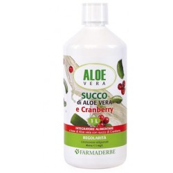 Farmaderbe Succo di Aloe Vera e Cranberry depurativo drenante 1 litro