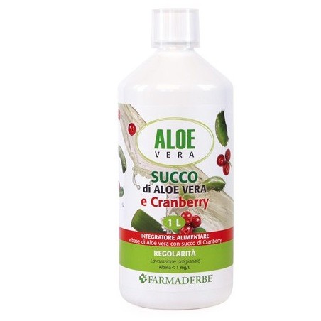 Farmaderbe Succo di Aloe Vera e Cranberry depurativo drenante 1 litro Farmaderbe Succo di Aloe Vera e Cranberry depurativo drenante 1 litro