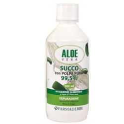 Farmaderbe Succo di aloe vera con polpa pura depurativo drenante 500 ml