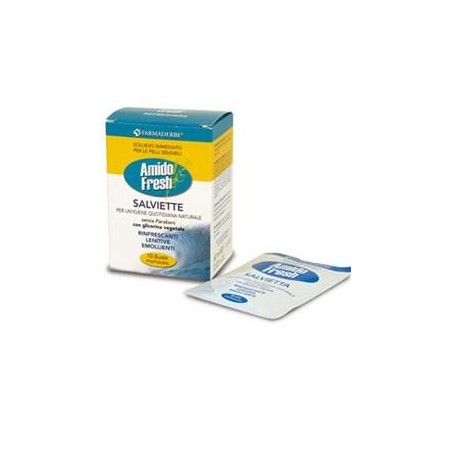 Farmaderbe Amido Fresh Salviette detergenti struccanti viso corpo 10 pezzi Farmaderbe Amido Fresh Salviette detergenti struccanti viso corpo 10 pezzi