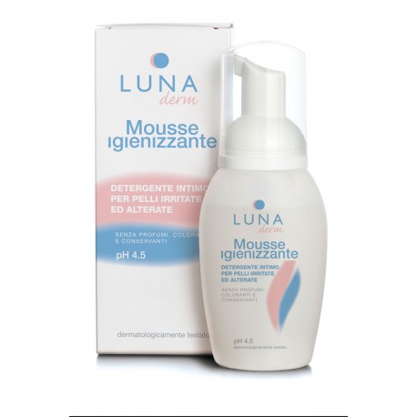 Lunaderm Mousse igienizzante detergente intimo pelli irritate 150 ml