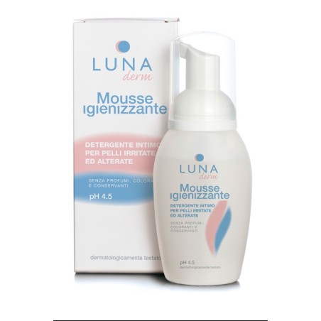 Lunaderm Mousse igienizzante detergente intimo pelli irritate 150 ml Lunaderm Mousse igienizzante detergente intimo pelli irritate 150 ml