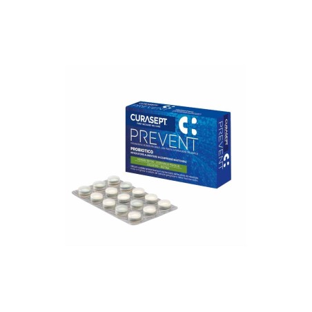 Curasept Prevent Probiotico integratore per la salute di bocca e gengive 14 compresse masticabili Curasept Prevent Probiotico integratore per la salute di bocca e gengive 14 compresse masticabili