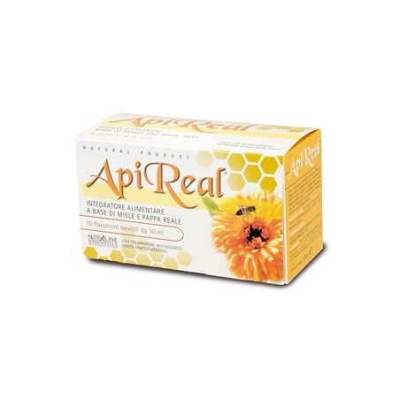 Farmaderbe Api Real integratore con miele e pappa reale ricostituente 10 flaconcini Farmaderbe Api Real integratore con miele e pappa reale ricostituente 10 flaconcini