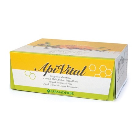 Farmaderbe ApiVital integratore con miele propoli polline 30 flaconcini da 20 ml