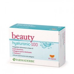 Farmaderbe Beauty Hyaluronic-100 integratore antirughe con collagene 30 capsule