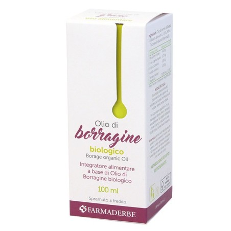 Farmaderbe Olio di borragine integratore per la bellezza della pelle 100 ml Farmaderbe Olio di borragine integratore per la bellezza della pelle 100 ml