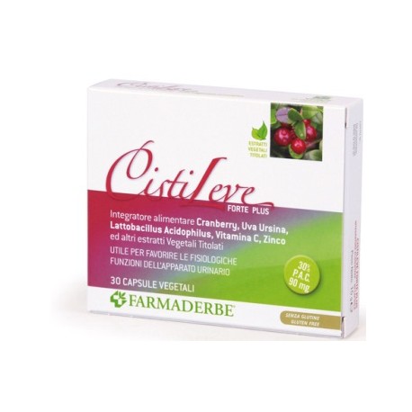 Farmaderbe Cistileve Forte Plus integratore per cistite 30 capsule