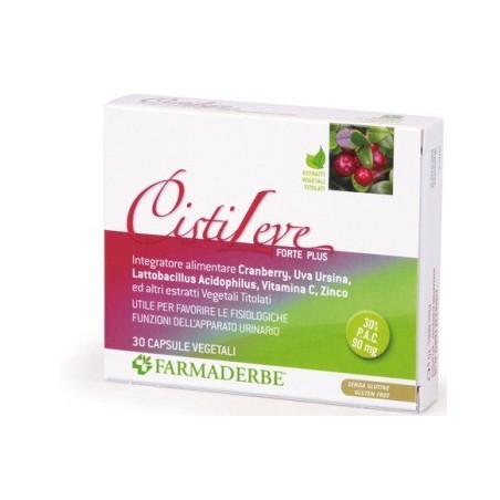 Farmaderbe Cistileve Forte Plus integratore per cistite 30 capsule Farmaderbe Cistileve Forte Plus integratore per cistite 30 capsule