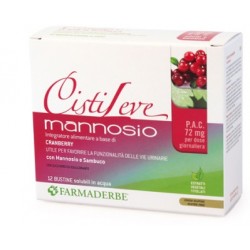 Farmaderbe Cistileve Mannosio integratore contro la cistite 12 bustine