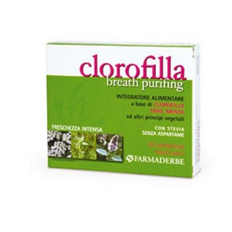 Farmaderbe Clorofilla Breath Purifing integratore per alitosi 30 compresse Farmaderbe Clorofilla Breath Purifing integratore per alitosi 30 compresse
