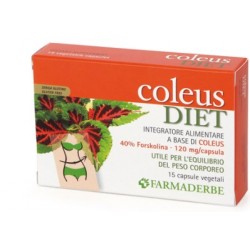 Farmaderbe Coleus Diet integratore per l'equilibrio del peso 15 capsule