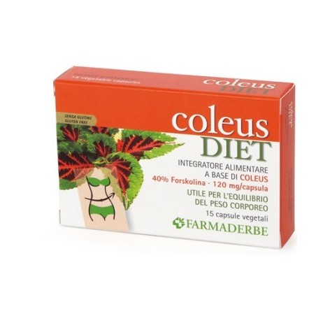 Farmaderbe Coleus Diet integratore per l'equilibrio del peso 15 capsule Farmaderbe Coleus Diet integratore per l'equilibrio del peso 15 capsule