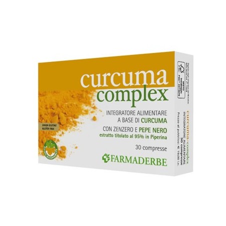 Farmaderbe Curcuma Complex integratore digestivo antinausea 30 compresse Farmaderbe Curcuma Complex integratore digestivo antinausea 30 compresse