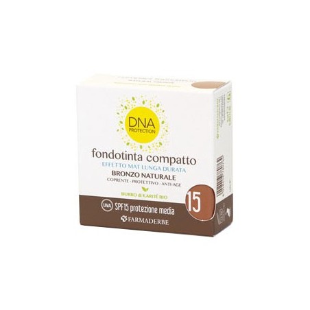 Farmaderbe DNA Protection Fondotinta bronzo SPF 15 compatto matt 9 ml Farmaderbe DNA Protection Fondotinta bronzo SPF 15 compatto matt 9 ml