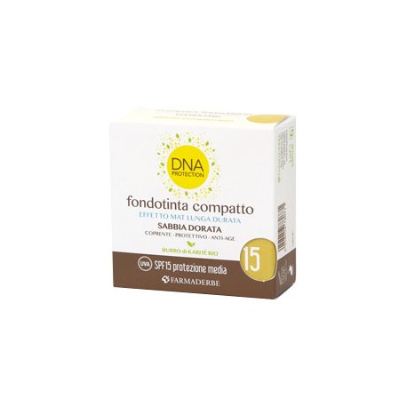 Farmaderbe Flower Fondotinta compatto matt sabbia dorata SPF 15 9 ml