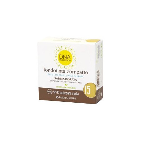Farmaderbe Flower Fondotinta compatto matt sabbia dorata SPF 15 9 ml Farmaderbe Flower Fondotinta compatto matt sabbia dorata SPF 15 9 ml