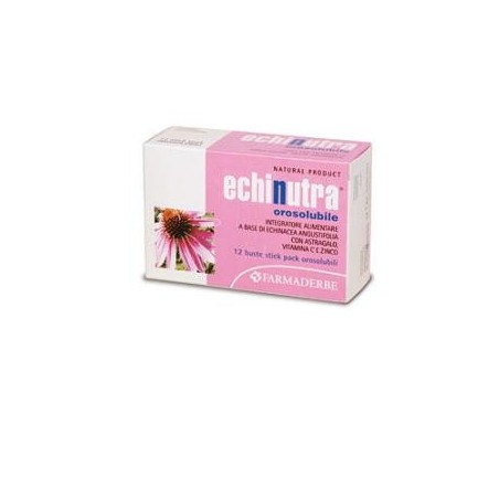 Farmaderbe Echinutra integratore per difese immunitarie 12 stick orosolubili gusto arancia Farmaderbe Echinutra integratore per difese immunitarie 12 stick orosolubili gusto arancia