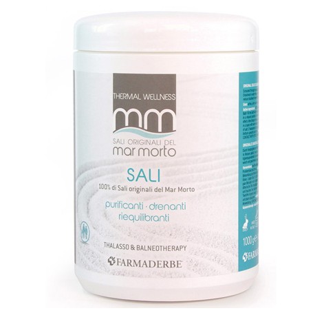 Farmaderbe Sali originali del Mar Morto purificanti drenanti riequilibranti 1 kg