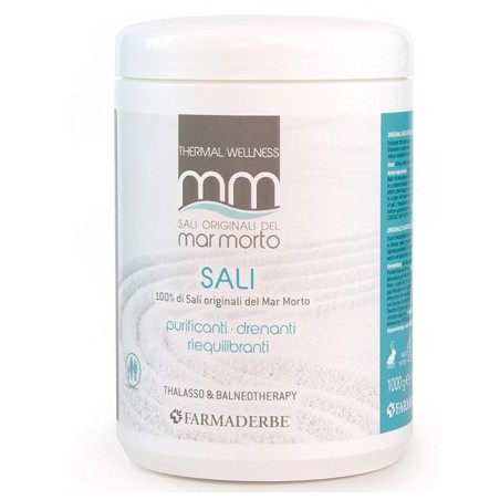 Farmaderbe Sali originali del Mar Morto purificanti drenanti riequilibranti 1 kg Farmaderbe Sali originali del Mar Morto purificanti drenanti riequilibranti 1 kg
