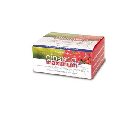 Farmaderbe Ginseng maximum Plus integratore energizzante 20 flaconcini Farmaderbe Ginseng maximum Plus integratore energizzante 20 flaconcini