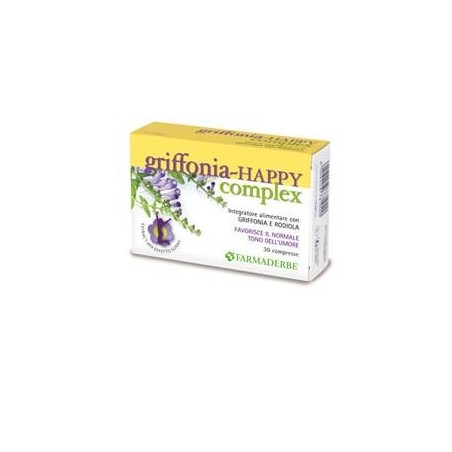 Farmaderbe Griffonia Happy Complex integratore per il tono dell'umore 30 compresse Farmaderbe Griffonia Happy Complex integratore per il tono dell'umore 30 compresse