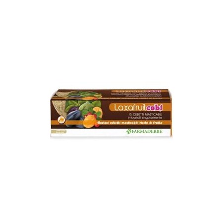 Farmaderbe Laxafruitcubi integratore per il transito intestinale 15 cubetti masticabili Farmaderbe Laxafruitcubi integratore per il transito intestinale 15 cubetti masticabili