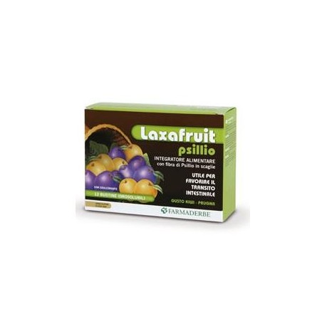 Farmaderbe Laxafruit Psillo integratore per transito intestinale 12 bustine Farmaderbe Laxafruit Psillo integratore per transito intestinale 12 bustine