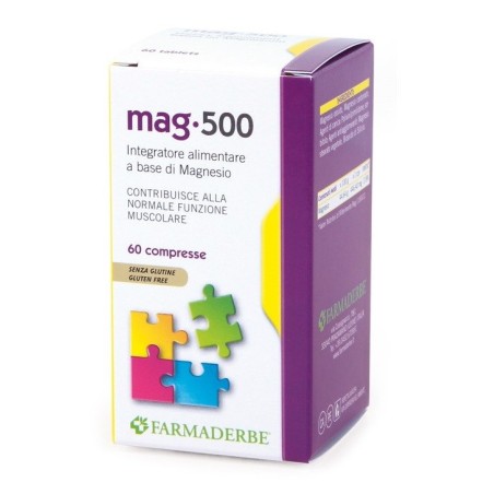 Farmaderbe MAG 500 integratore a base di magnesio 60 compresse Farmaderbe MAG 500 integratore a base di magnesio 60 compresse