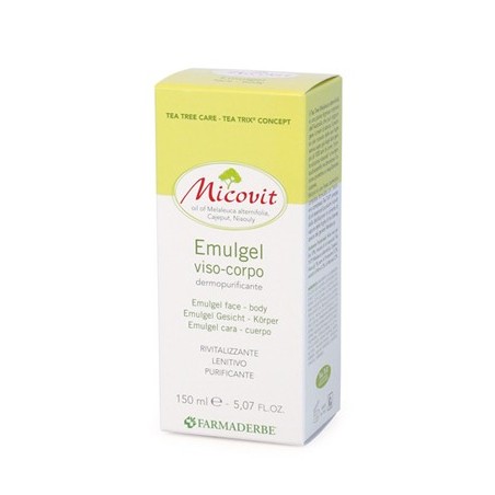 Farmaderbe Micovit Emulgel Viso corpo lenitivo idratante 150 ml Farmaderbe Micovit Emulgel Viso corpo lenitivo idratante 150 ml