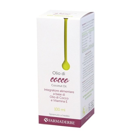 Farmaderbe Olio di cocco antiossidante ricostituente 100 ml Farmaderbe Olio di cocco antiossidante ricostituente 100 ml