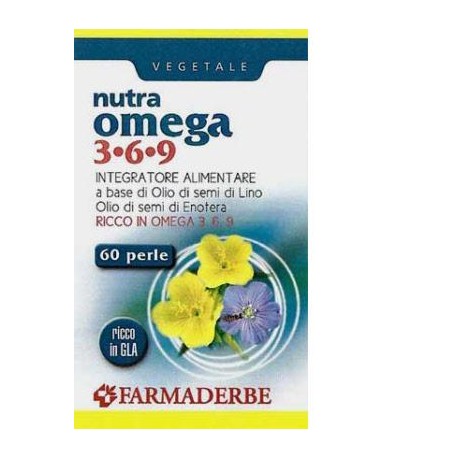 Farmaderbe Nutra omega 3-6-9 integratore di acidi grassi 60 perle