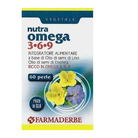 Farmaderbe Nutra omega 3-6-9 integratore di acidi grassi 60 perle Farmaderbe Nutra omega 3-6-9 integratore di acidi grassi 60 perle