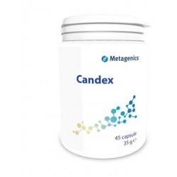 Flacone da 45 capsule da 0,80 g ciascuna di integratore per la flora intestinale Candex