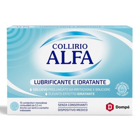 COLLIRIO ALFA LUBRIFICANTE/IDRATANTE 15 FIALE MONODOSE COLLIRIO ALFA LUBRIFICANTE/IDRATANTE 15 FIALE MONODOSE