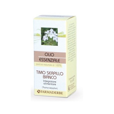 Farmaderbe Olio essenziale di timo serpillo bianco 10 ml Farmaderbe Olio essenziale di timo serpillo bianco 10 ml