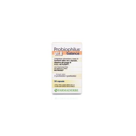Farmaderbe Probiophilus Vitamina B3 30 capsule - Integratori di fermenti lattici e vitamine B