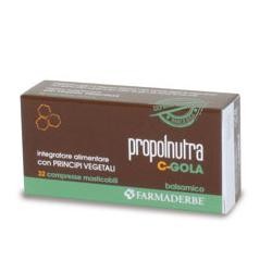 Propolnutra C-Gola integratore per il benessere della gola con propoli 32 compresse
