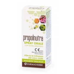 Farmaderbe Propolnutra spray orale per la gola con acido ialuronico 30 ml