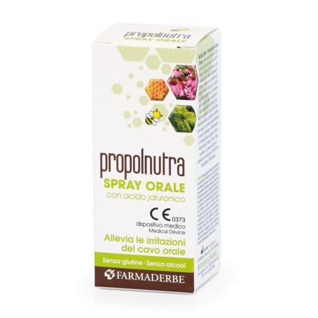 Farmaderbe Propolnutra spray orale per la gola con acido ialuronico 30 ml Farmaderbe Propolnutra spray orale per la gola con acido ialuronico 30 ml