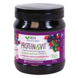 Farmaderbe Protein e Vit - Integratore di proteine gusto frutti bosco