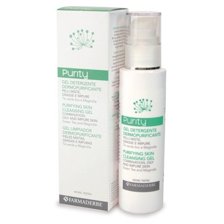 Farmaderbe Purity Gel - Gel detergente dermopurificante per pelle mista e impura 150 ml