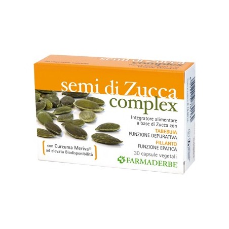 Farmaderbe Semi di Zucca Complex - Integratore a base di zucca 30 capsule