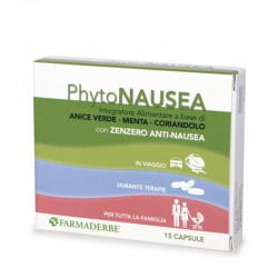 Phyto Nausea 15 capsule - Integratore contro mal d'auto e nausea da viaggio