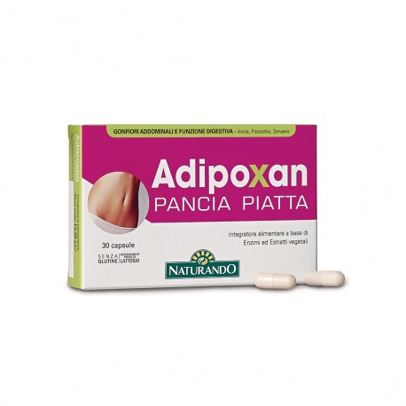 Naturando Adipoxan Pancia Piatta integratore per pancia gonfia 30 capsule