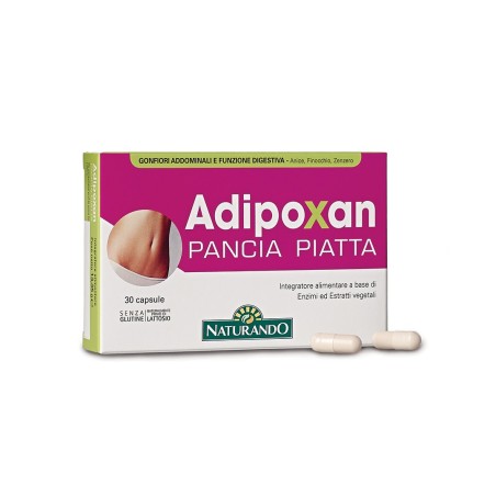 Naturando Adipoxan Pancia Piatta integratore per pancia gonfia 30 capsule Naturando Adipoxan Pancia Piatta integratore per pancia gonfia 30 capsule