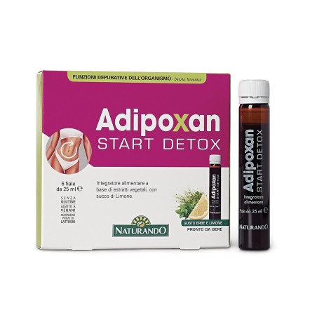 Naturando Adipoxan Start Detox integratore drenante depurativo 6 x 25 ml Naturando Adipoxan Start Detox integratore drenante depurativo 6 x 25 ml
