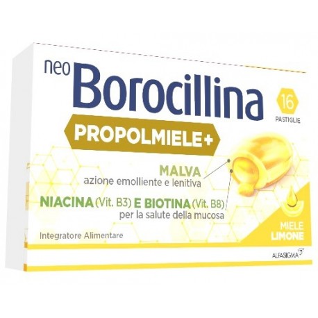 Neoborocillina Propolmiele+ 16 Pastiglie Miele e Limone