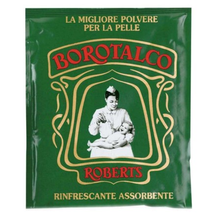 Borotalco Roberts Polvere finissima di talco naturale assorbente busta 100 g Borotalco Roberts Polvere finissima di talco naturale assorbente busta 100 g