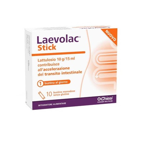 Laevolac Stick Integratore Alimentare a Base di Lattulosio 10 Bustine Laevolac Stick Integratore Alimentare a Base di Lattulosio 10 Bustine